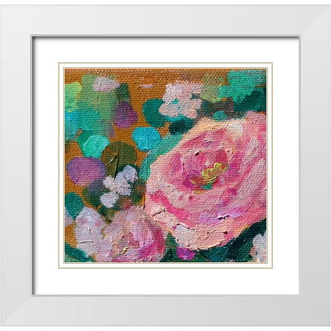 Peripheral Rose 3 White Modern Wood Framed Art Print with Double Matting by Boho Hue Studio