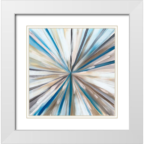 SpinArt White Modern Wood Framed Art Print with Double Matting by Boho Hue Studio