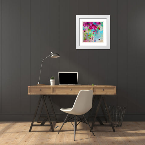 Phoenix Ignited White Modern Wood Framed Art Print with Double Matting by Boho Hue Studio