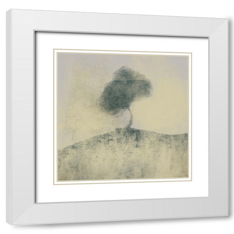 A Distant Tree White Modern Wood Framed Art Print with Double Matting by Boho Hue Studio
