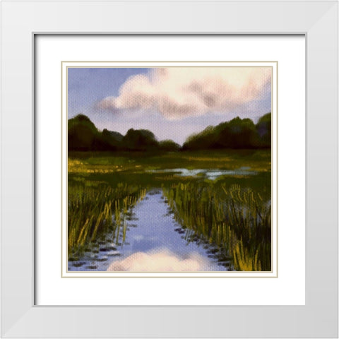 Marsh Wonder White Modern Wood Framed Art Print with Double Matting by Boho Hue Studio