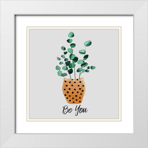 Nurtured Home 1 White Modern Wood Framed Art Print with Double Matting by Boho Hue Studio