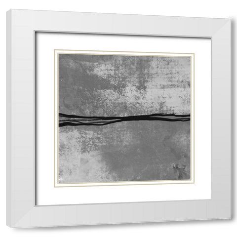 Samba BW White Modern Wood Framed Art Print with Double Matting by Boho Hue Studio