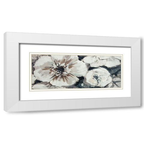 Blossom Bunches White Modern Wood Framed Art Print with Double Matting by Boho Hue Studio