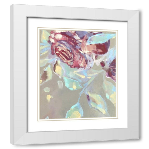 Spring Roses 7 White Modern Wood Framed Art Print with Double Matting by Boho Hue Studio
