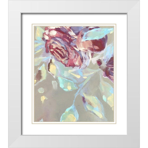 Spring Roses 7 White Modern Wood Framed Art Print with Double Matting by Boho Hue Studio