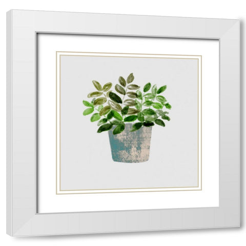 House Pot 4 White Modern Wood Framed Art Print with Double Matting by Boho Hue Studio