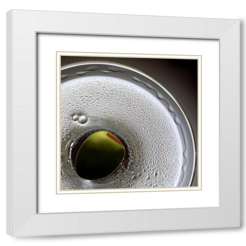 Birds Eye Martini White Modern Wood Framed Art Print with Double Matting by Seidman, Barry