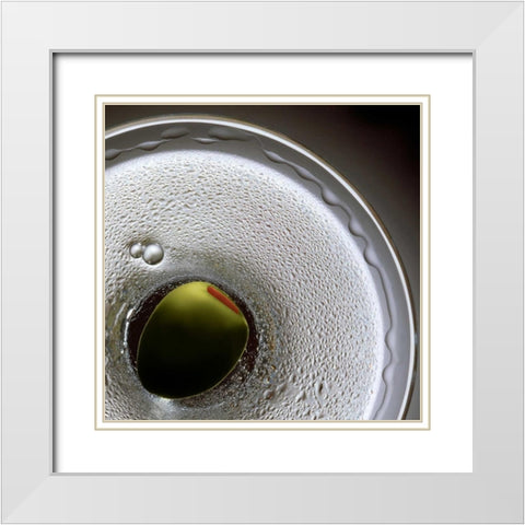 Birds Eye Martini White Modern Wood Framed Art Print with Double Matting by Seidman, Barry