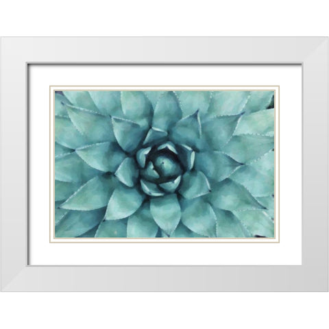 Painterly 1 White Modern Wood Framed Art Print with Double Matting by Alvarez, Cynthia