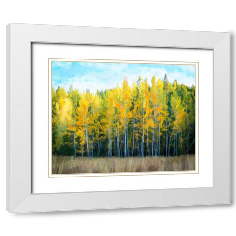 Trees 1 White Modern Wood Framed Art Print with Double Matting by Alvarez, Cynthia