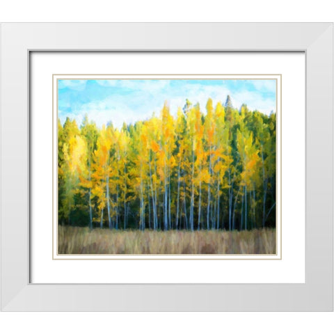Trees 1 White Modern Wood Framed Art Print with Double Matting by Alvarez, Cynthia