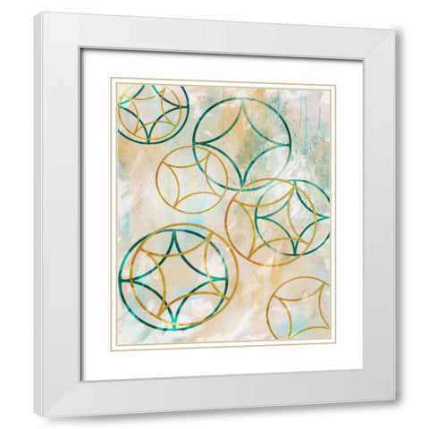 Sparkling Spheres 1 White Modern Wood Framed Art Print with Double Matting by Alvarez, Cynthia