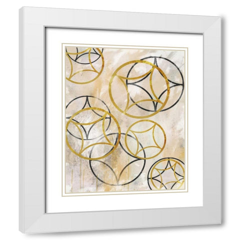 Sparkling Spheres 2 White Modern Wood Framed Art Print with Double Matting by Alvarez, Cynthia