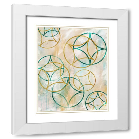 Sparkling Spheres 2 White Modern Wood Framed Art Print with Double Matting by Alvarez, Cynthia