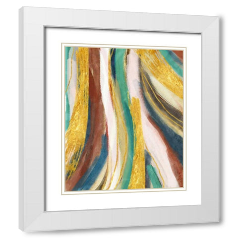 Contemp B White Modern Wood Framed Art Print with Double Matting by Alvarez, Cynthia