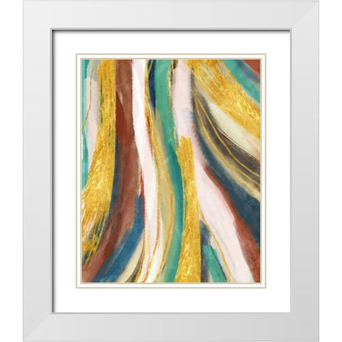 Contemp B White Modern Wood Framed Art Print with Double Matting by Alvarez, Cynthia