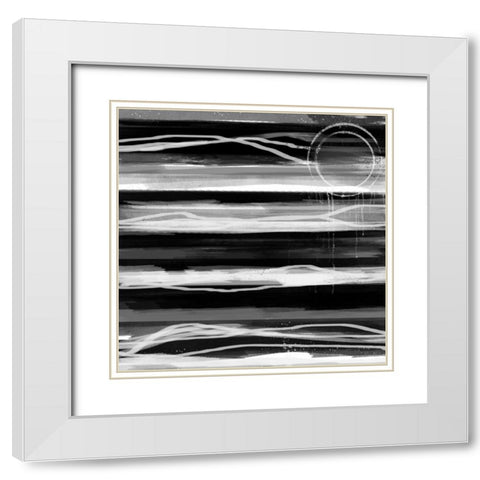 Toward the Line 1 White Modern Wood Framed Art Print with Double Matting by Alvarez, Cynthia