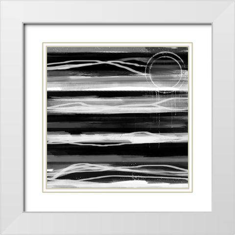 Toward the Line 1 White Modern Wood Framed Art Print with Double Matting by Alvarez, Cynthia