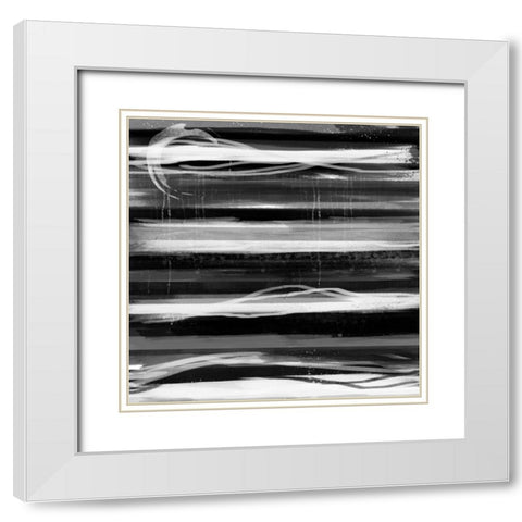 Toward the Line 2 White Modern Wood Framed Art Print with Double Matting by Alvarez, Cynthia