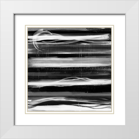 Toward the Line 2 White Modern Wood Framed Art Print with Double Matting by Alvarez, Cynthia