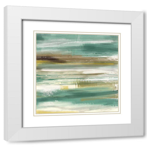 Cynthia Lines 2 White Modern Wood Framed Art Print with Double Matting by Alvarez, Cynthia