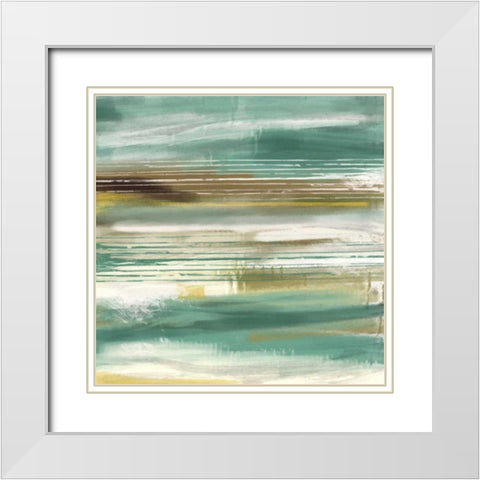 Cynthia Lines 2 White Modern Wood Framed Art Print with Double Matting by Alvarez, Cynthia
