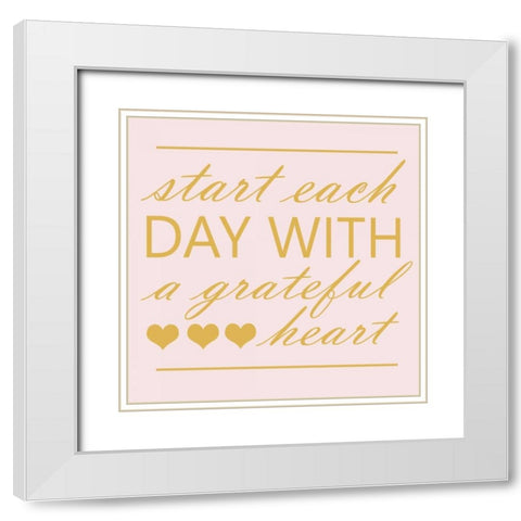 Grateful White Modern Wood Framed Art Print with Double Matting by Alvarez, Cynthia
