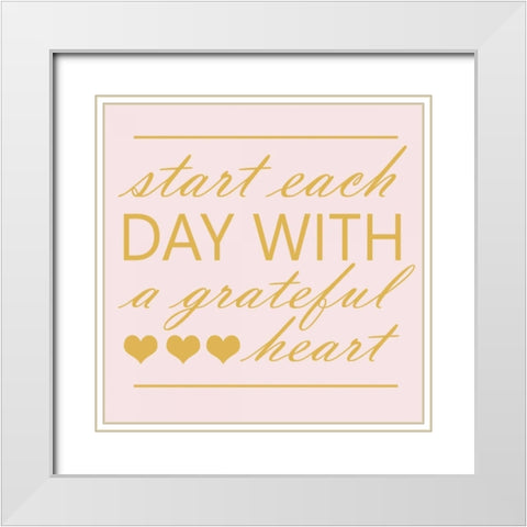 Grateful White Modern Wood Framed Art Print with Double Matting by Alvarez, Cynthia