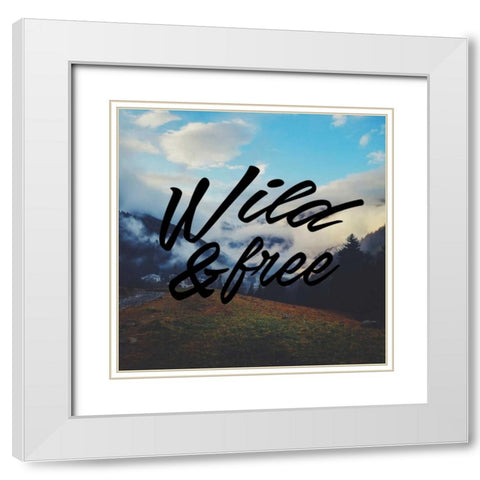 Free And Wild White Modern Wood Framed Art Print with Double Matting by Alvarez, Cynthia