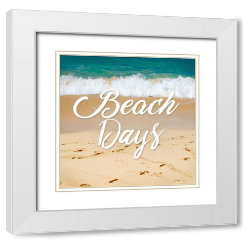Beach Days White Modern Wood Framed Art Print with Double Matting by Alvarez, Cynthia