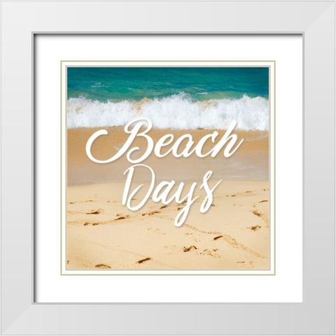 Beach Days White Modern Wood Framed Art Print with Double Matting by Alvarez, Cynthia