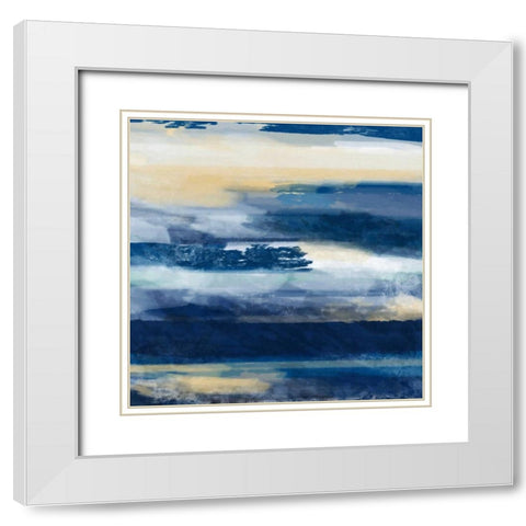 War On The Sea 1 White Modern Wood Framed Art Print with Double Matting by Alvarez, Cynthia