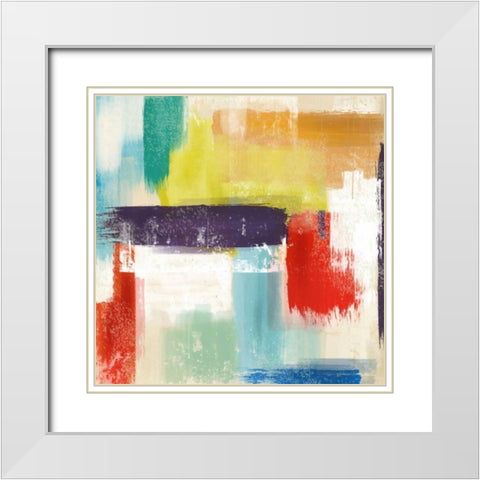 Contemp B White Modern Wood Framed Art Print with Double Matting by Alvarez, Cynthia