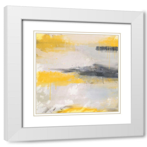 Yellow B White Modern Wood Framed Art Print with Double Matting by Alvarez, Cynthia