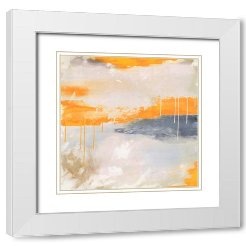 Orange 3 White Modern Wood Framed Art Print with Double Matting by Alvarez, Cynthia