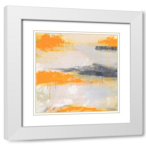Orange 4 White Modern Wood Framed Art Print with Double Matting by Alvarez, Cynthia