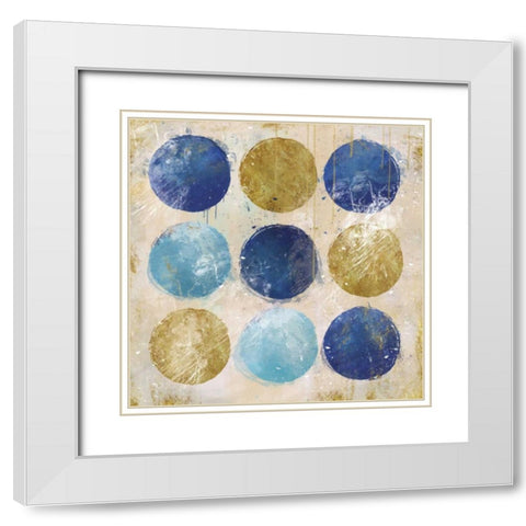 Circles A White Modern Wood Framed Art Print with Double Matting by Alvarez, Cynthia