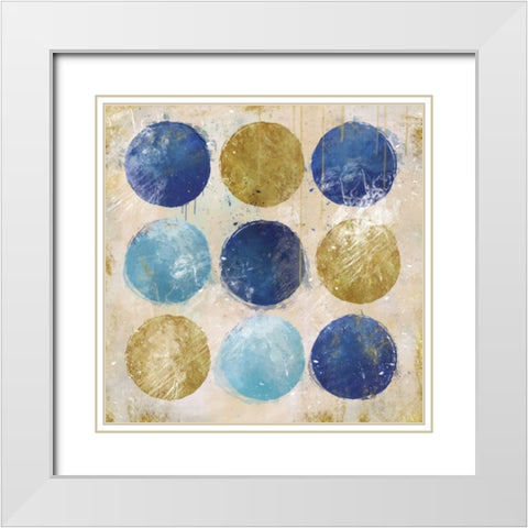 Circles A White Modern Wood Framed Art Print with Double Matting by Alvarez, Cynthia