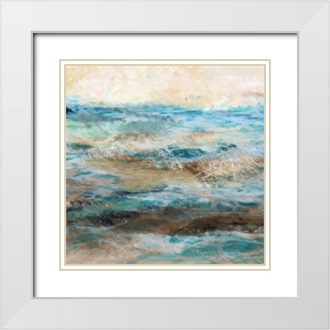 Wave White Modern Wood Framed Art Print with Double Matting by Alvarez, Cynthia
