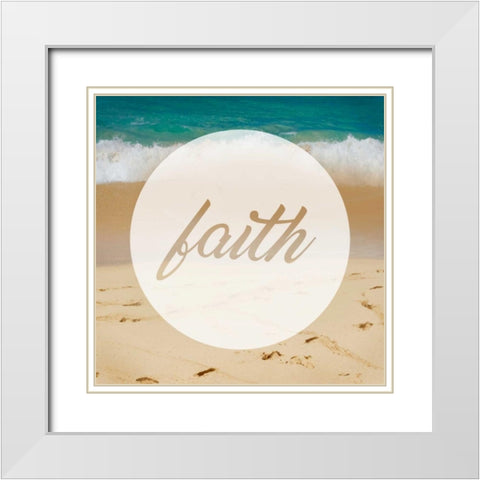 Circle Faith White Modern Wood Framed Art Print with Double Matting by Alvarez, Cynthia