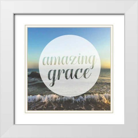 Amazing Grace White Modern Wood Framed Art Print with Double Matting by Alvarez, Cynthia
