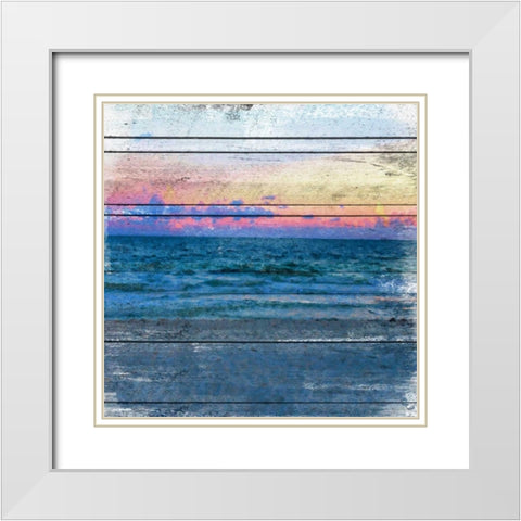 Beach Blues 2 White Modern Wood Framed Art Print with Double Matting by Alvarez, Cynthia