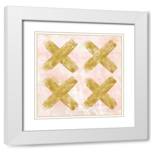 Tic Tac Toe White Modern Wood Framed Art Print with Double Matting by Alvarez, Cynthia