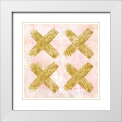 Tic Tac Toe White Modern Wood Framed Art Print with Double Matting by Alvarez, Cynthia