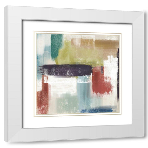 Topical 2 White Modern Wood Framed Art Print with Double Matting by Alvarez, Cynthia