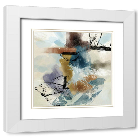 Fuse 1 White Modern Wood Framed Art Print with Double Matting by Alvarez, Cynthia