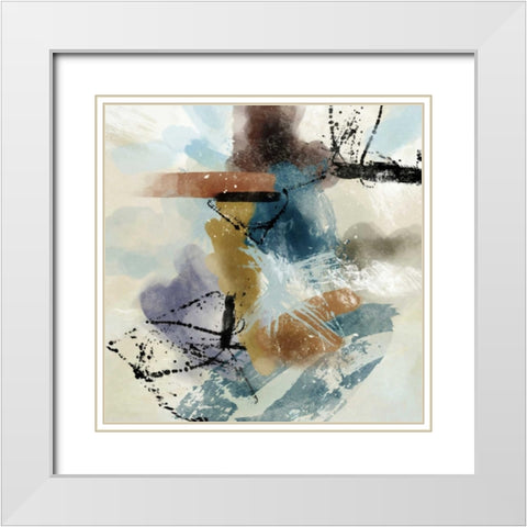 Fuse 1 White Modern Wood Framed Art Print with Double Matting by Alvarez, Cynthia