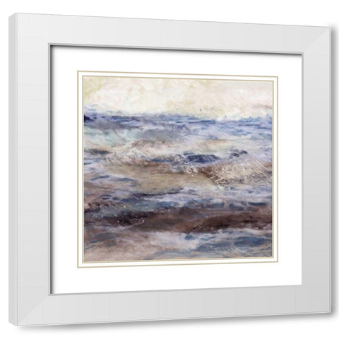 Currents 1 White Modern Wood Framed Art Print with Double Matting by Alvarez, Cynthia