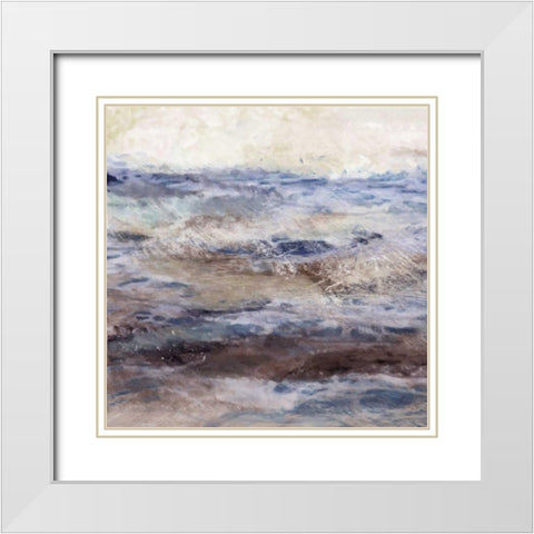 Currents 1 White Modern Wood Framed Art Print with Double Matting by Alvarez, Cynthia
